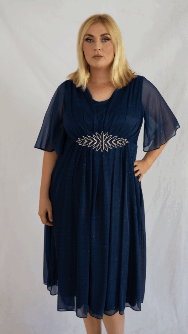 Svetlucava teget haljina