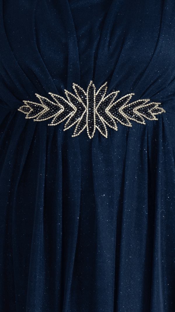 Svetlucava teget haljina