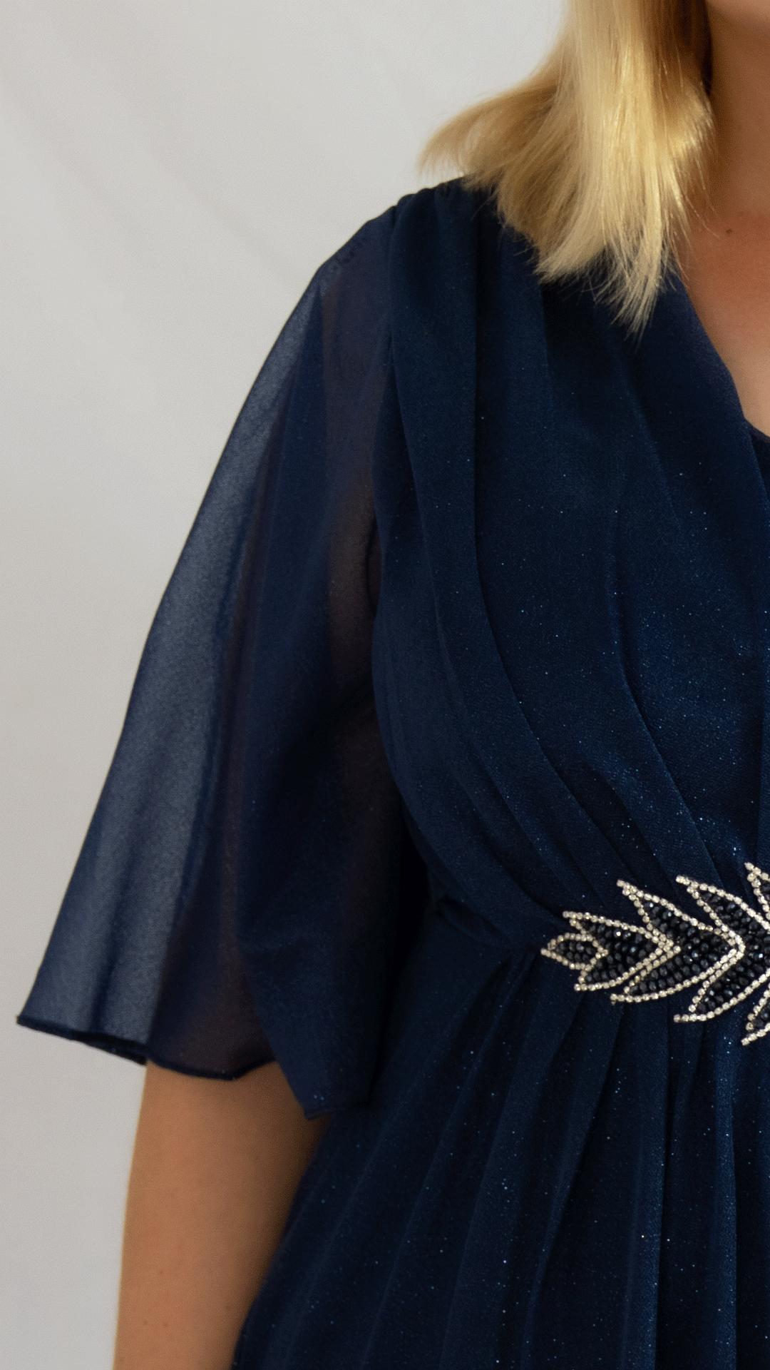 Svetlucava teget haljina - Слика 3